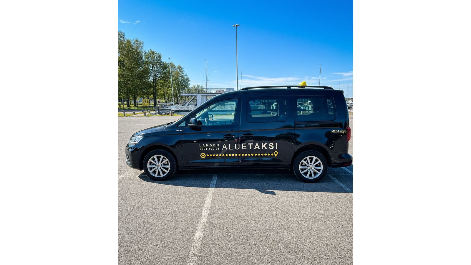  Luotettava Taksi Wallin Oy:n taksi Lahden Aluetaksin v&auml;reiss&auml;.